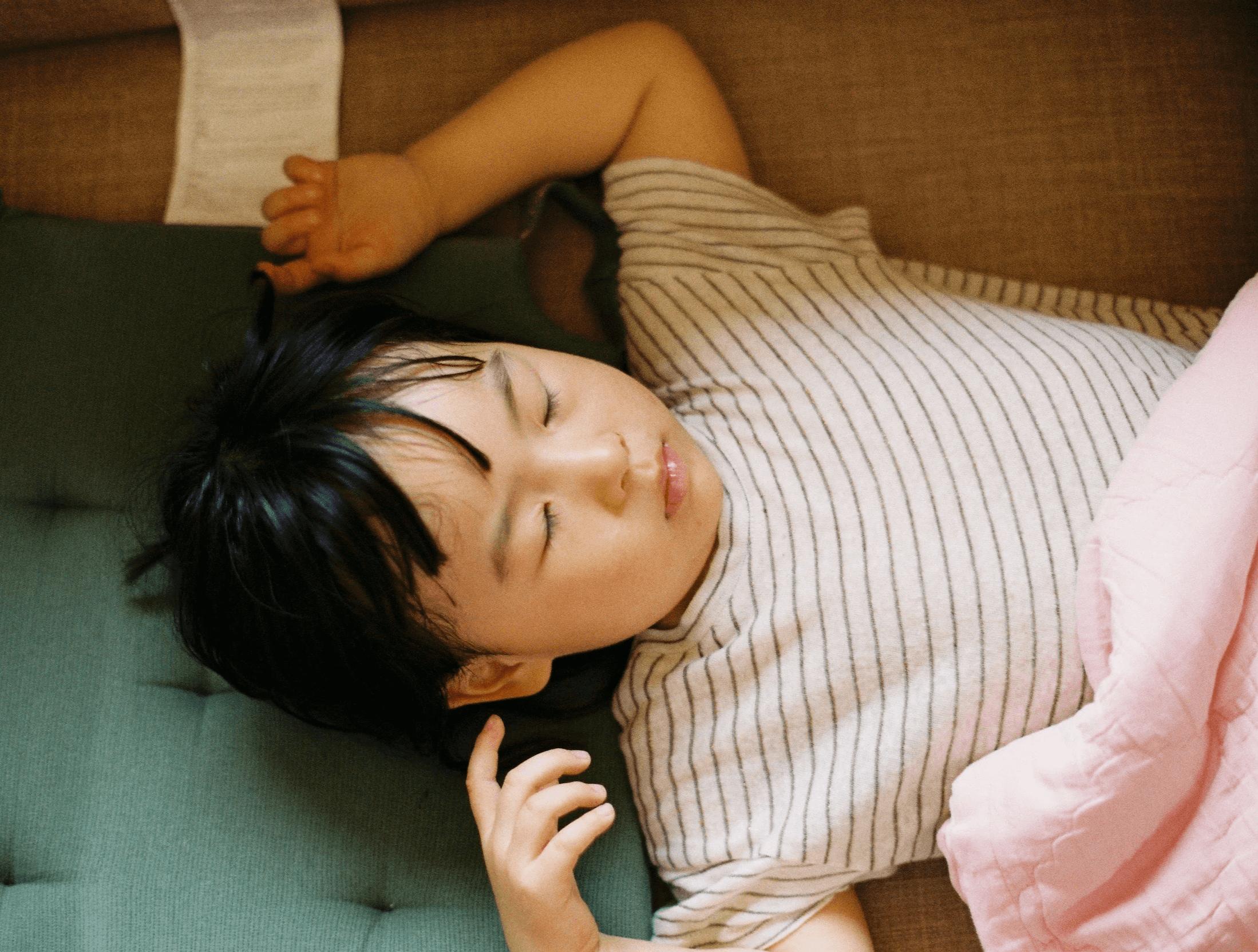 A young child sleeping peacefully, reflecting how healthy jaw development supports restful sleep, at Align Dental Surgery