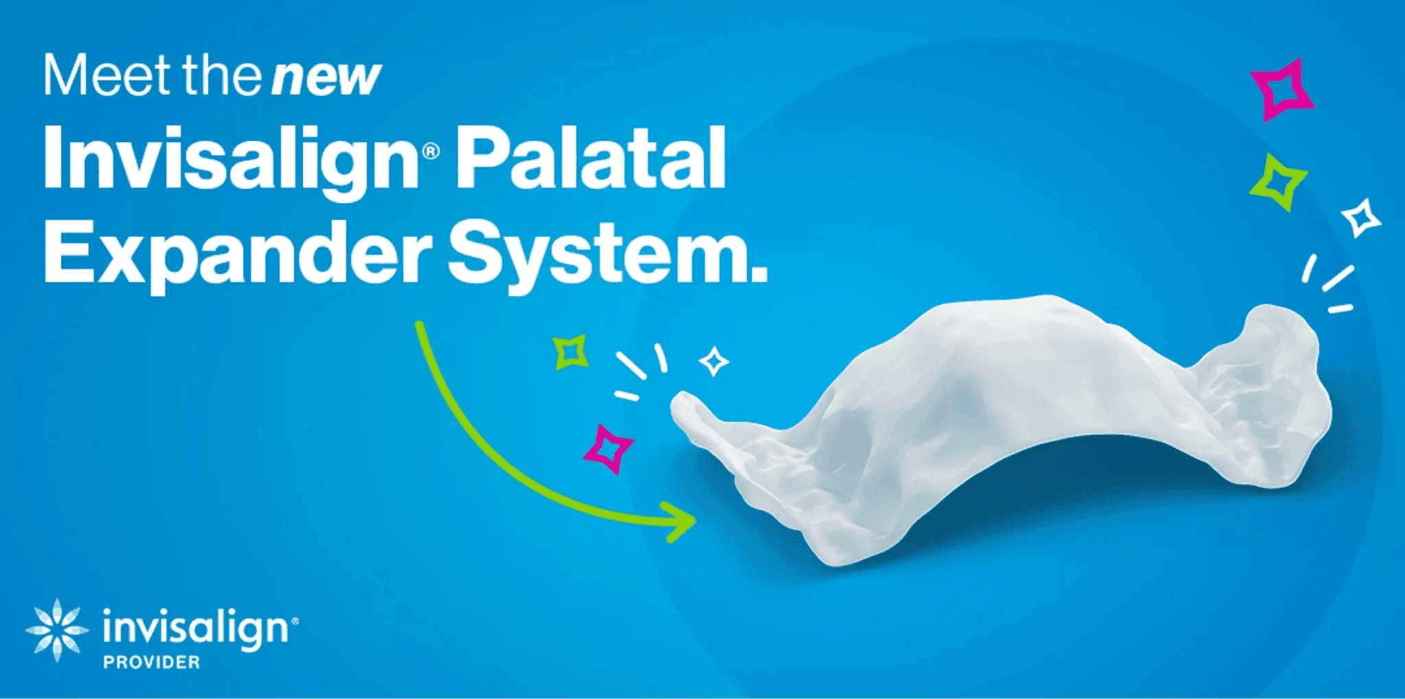 The Invisalign Palatal Expander System, the removable expander used to widen a narrow upper jaw at Align Dental Surgery