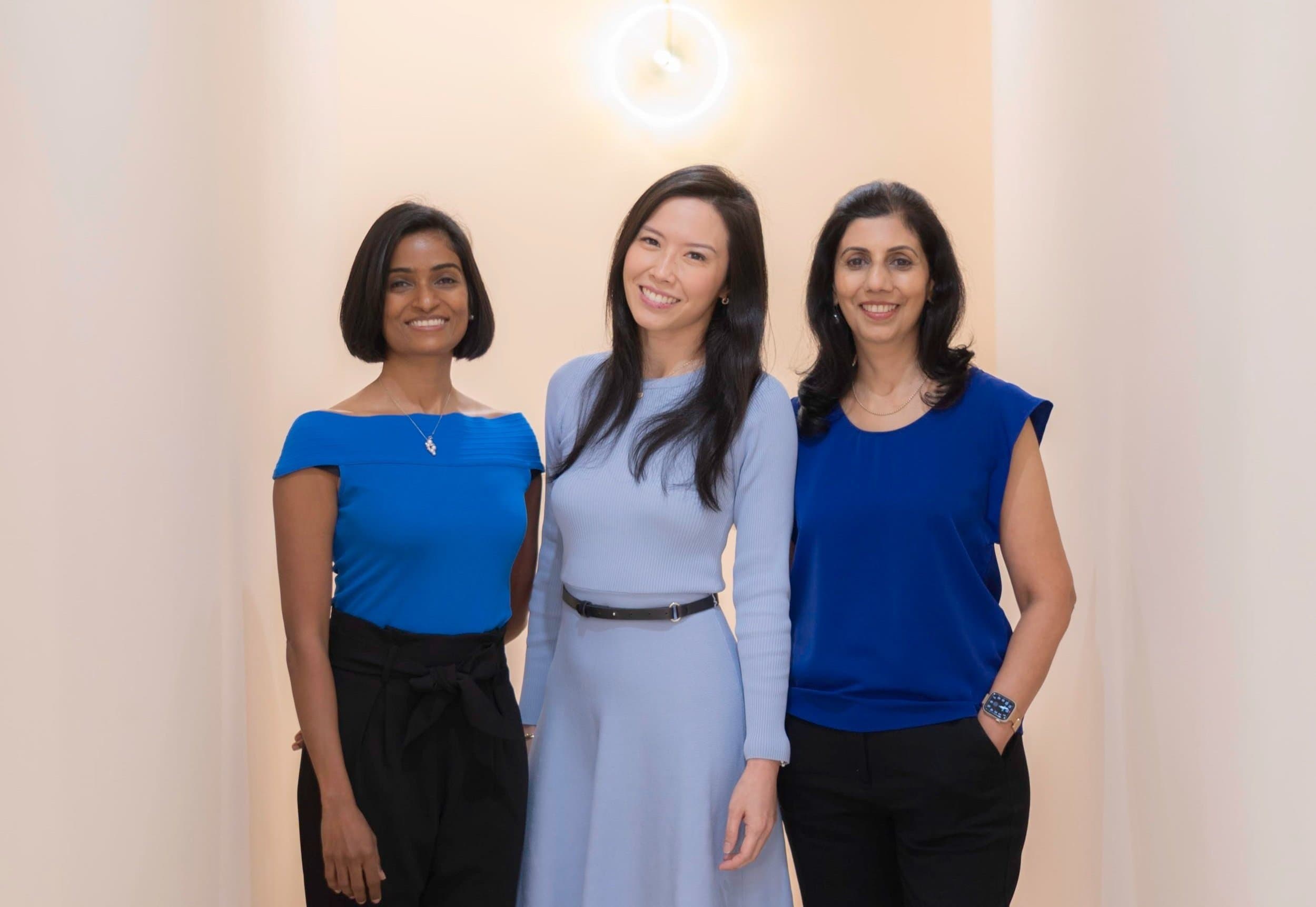 Dentists Dr Alexia Kwan, Dr Priyanji De Silva and Dr Krushna Reddy at Align Dental Surgery